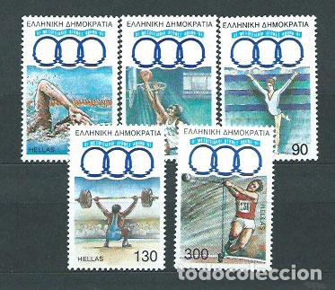 Stamps: Grecia - Correo 1991 Yvert 1769/73 ** Mnh Deportes