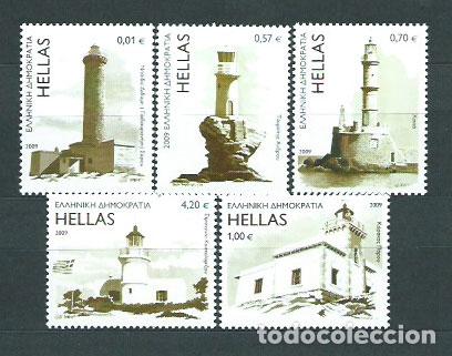 Timbres: Grecia - Correo 2009 Yvert 2488/92 ** Mnh Faros