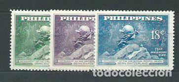 Selos: Filipinas - Correo 1949 Yvert 353/55 ** Mnh UPU