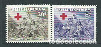 Selos: Filipinas - Correo 1956 Yvert 441/42 ** Mnh Cruz roja