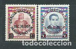 Selos: Filipinas - Correo 1957 Yvert 455/6 ** Mnh