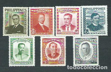 Selos: Filipinas - Correo 1958-60 Yvert 461A/464 ** Mnh Personajes