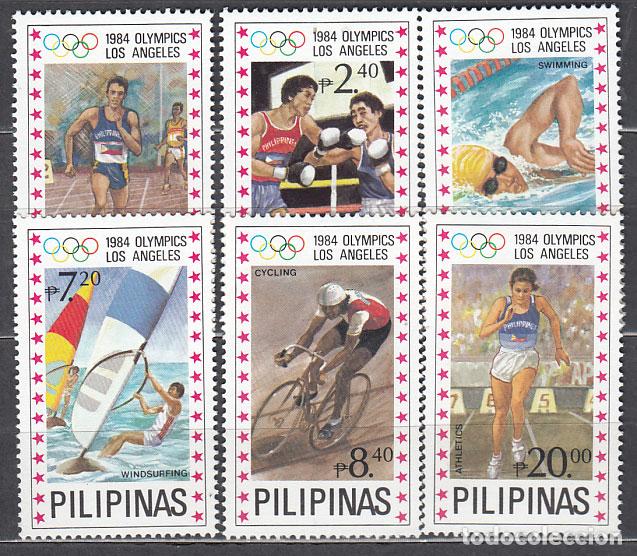 Selos: Filipinas - Correo 1984 Yvert 1386/91 * Mh Olimpiadas de los Angeles