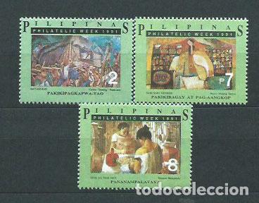 Selos: Filipinas - Correo 1991 Yvert 1789/91 ** Mnh Semana filat&eacute;lica