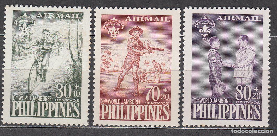 Selos: Filipinas Aereo Yvert 55/57 (*) Mng Deportes - BoyScouts