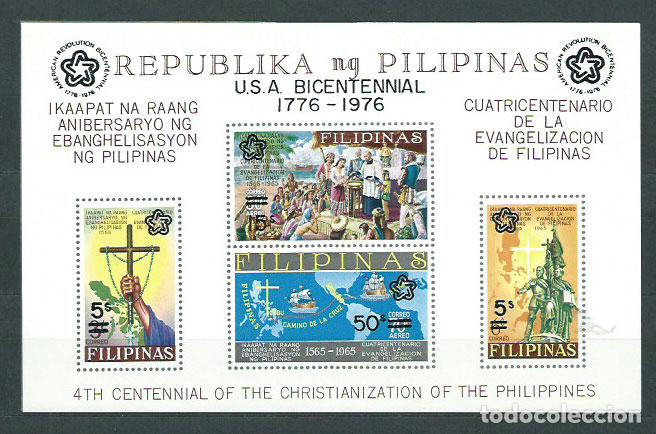 Selos: Filipinas - Hojas Yvert 9 ** Mnh Independencia EEUU