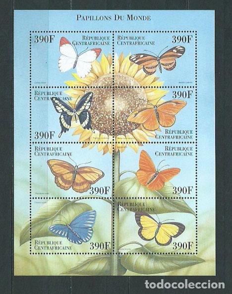 Selos: Centroafrica - Correo Yvert 1618CY/DF ** Mnh Fauna mariposas