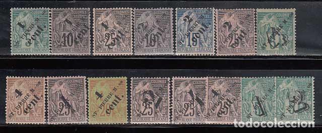 Selos: San Pierre y Miquelon - Correo Yvert 35/50 */(*) Mh/Mng Falta n&ordm; 44