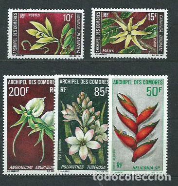 Selos: Comores - Correo 1969 Yvert 53/4+A 26/8 * Mh Flores