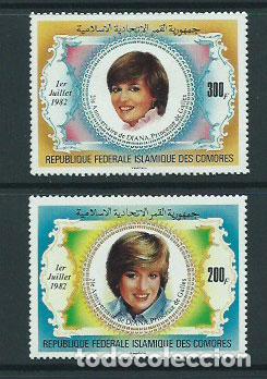 Selos: Comores - Correo 1982 Yvert 368/9 ** Mnh Diana de Gales