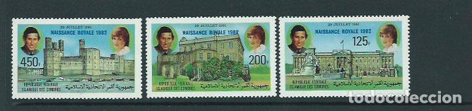 Selos: Comores - Correo 1982 Yvert 370/2 ** Mnh Nacimiento del pr&iacute;ncipe Willian