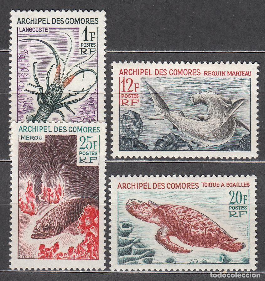 Selos: Comores Correo Yvert 35/38 ** Mnh Fauna Marina