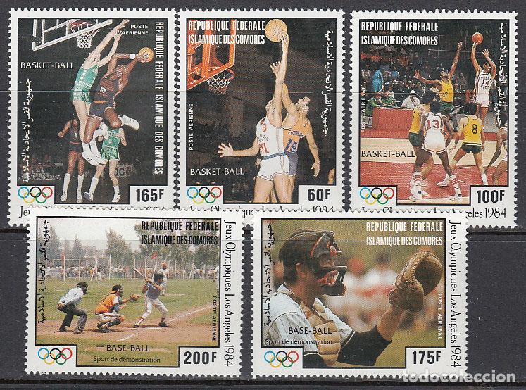 Selos: Comores - Aereo Yvert 201/5 * Mnh Olimpiadas de los Angeles