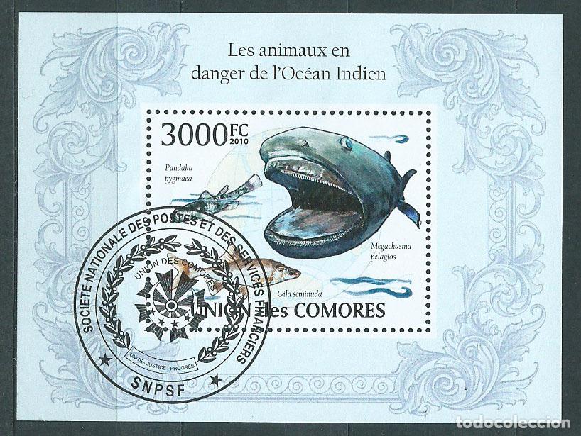 Selos: Comores - Hojas Yvert 249 usado Fauna en Peligro de Extinci&oacute;n