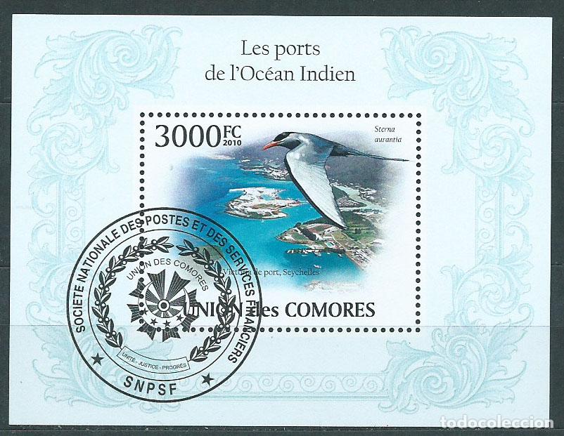Selos: Comores - Hojas Yvert 252 usado Puertos Oceano Indico . Aves