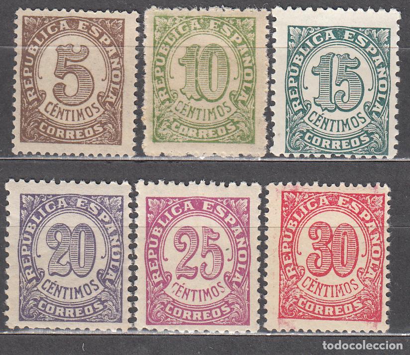 Selos: Espa&ntilde;a II Rep&uacute;blica 1938 Edifil 745/50 ** Mnh