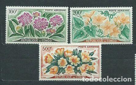 Selos: Congo Frances - Aereo Yvert 2/4 * Mnh Flora
