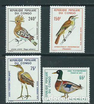 Selos: Congo Frances - Aereo Yvert 239/42 ** Mnh Fauna aves