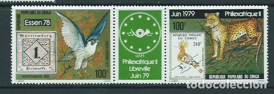 Selos: Congo Frances - Aereo Yvert 243/4A ** Mnh Fauna aves