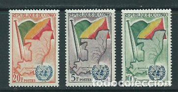 Selos: Congo Frances - Correo 1961 Yvert 139/41 ** Mnh ONU