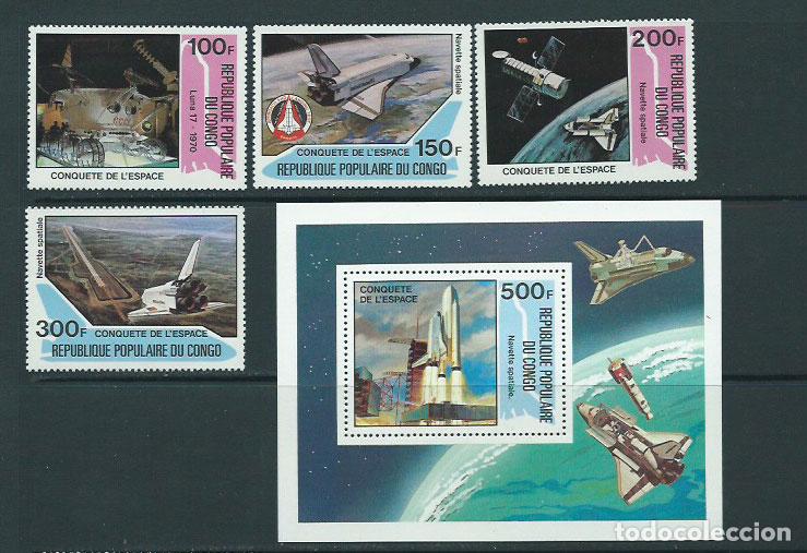 Selos: Congo Frances - Correo 1981 Yvert 616/9+H.27 ** Mnh Astro