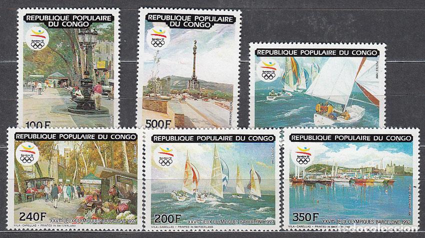 Stamps: Congo Frances - Correo 1990 Yvert 885/8+A.403/4 * Mh Olimpiadas de Barcelona