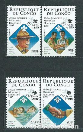 Stamps: Congo Frances - Correo 1995 Yvert 1004/7 ** Mnh Scoutismo