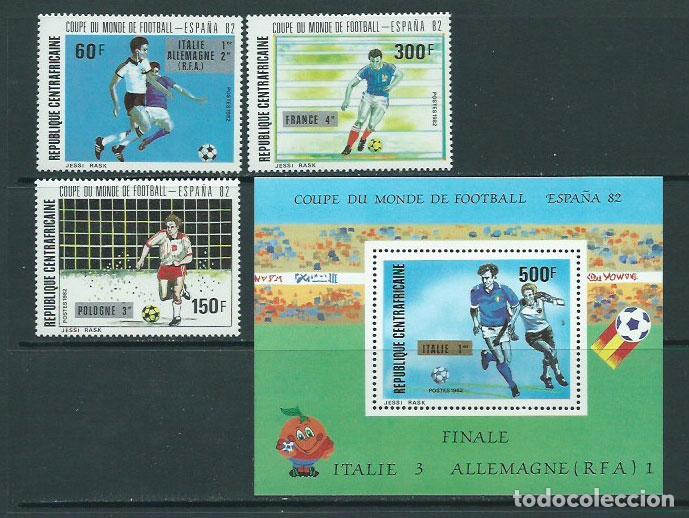 Stamps: Centroafrica - Correo Yvert 531/3+H.59 ** Mnh Deportes f&uacute;tbol