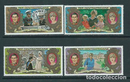 Selos: Centroafrica - Correo Yvert 479/82 ** Mnh Boda real