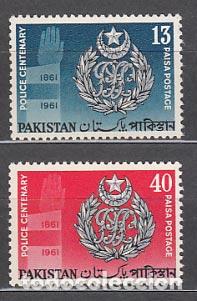 Selos: Pakistan - Correo Yvert 157/8 ** Mnh Centernario de la policia
