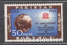 Selos: Pakistan - Correo Yvert 200 ** Mnh Derechos del hombre