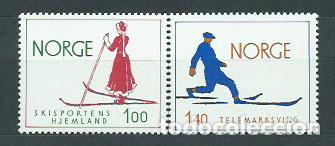 Selos: Noruega - Correo 1975 Yvert 651/2 ** Mnh Deportes