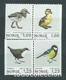 Sellos: Noruega - Correo 1980 Yvert 767/70 ** Mnh Fauna. Aves