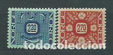 Selos: Noruega - Correo 1987 Yvert 919/20 ** Mnh