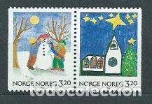 Selos: Noruega - Correo 1990 Yvert 1013/4a ** Mnh Navidad