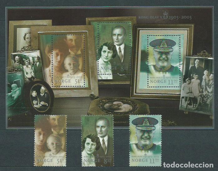 Selos: Noruega - Correo 2003 Yvert 1414/6+H,25 ** Mnh Personaje