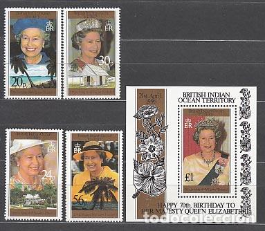 Sellos: Oceano Indico - Correo Yvert 177/80+H,6 ** Mnh Isabel II