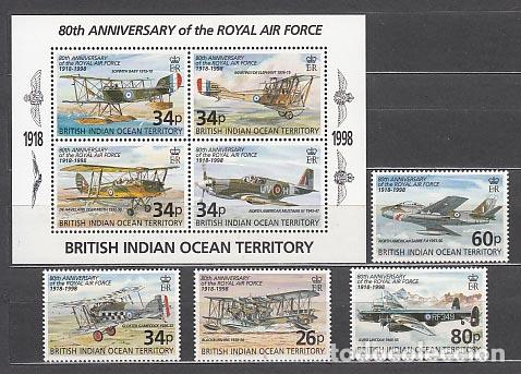 Sellos: Oceano Indico - Correo Yvert 207/10+H,11 ** Mnh Aviones