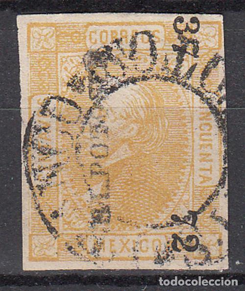 Sellos: Mexico Correo 1872 Yvert 52 usado Personaje - Miguel Hidalgo