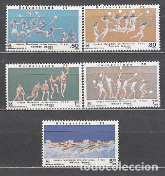 Sellos: Mexico - Correo 1979 Yvert 876/8 + A 511/2 ** Mnh Deportes