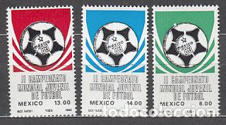 Sellos: Mexico - Correo 1983 Yvert 1010/2 ** Mnh Deportes. F&uacute;tbol