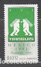 Sellos: Mexico - Correo 1991 Yvert 1362 ** Mnh Turismo