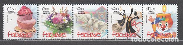 Briefmarken: Mexico Correo 2014 Yvert 2831/35 ** Mh felicicades