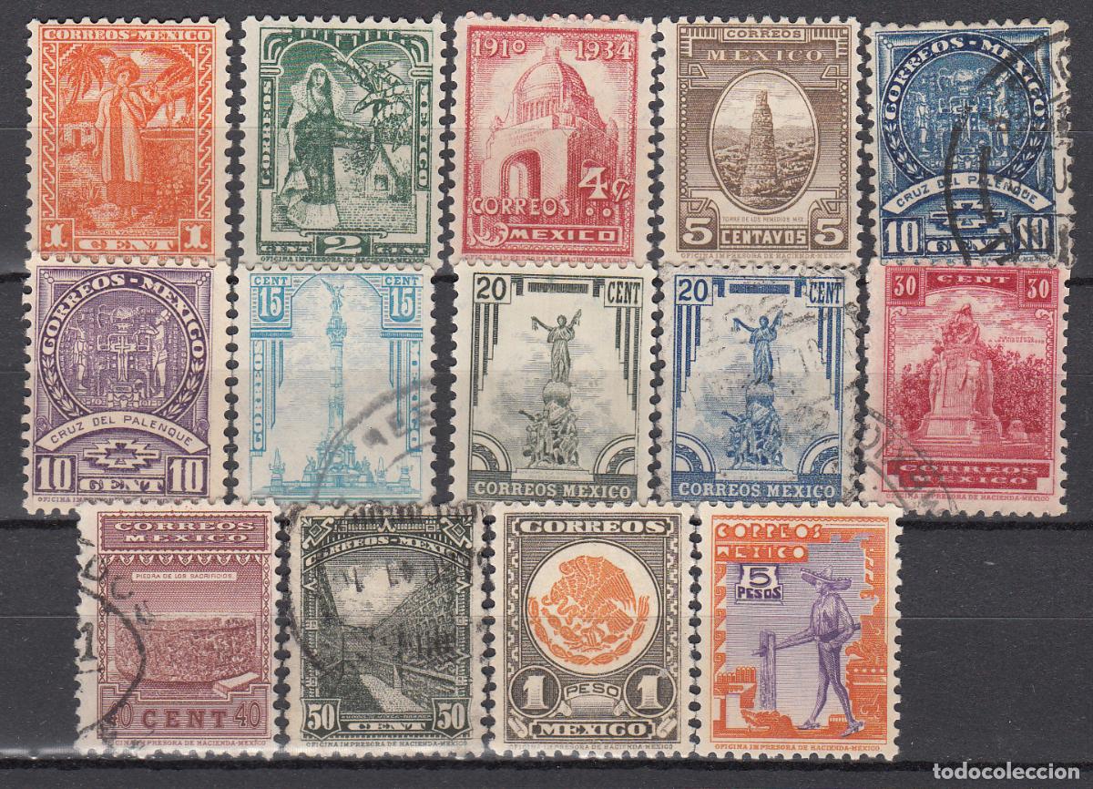 Briefmarken: Mexico Correo 1934 Yvert 501/14 */usado Mh/usado