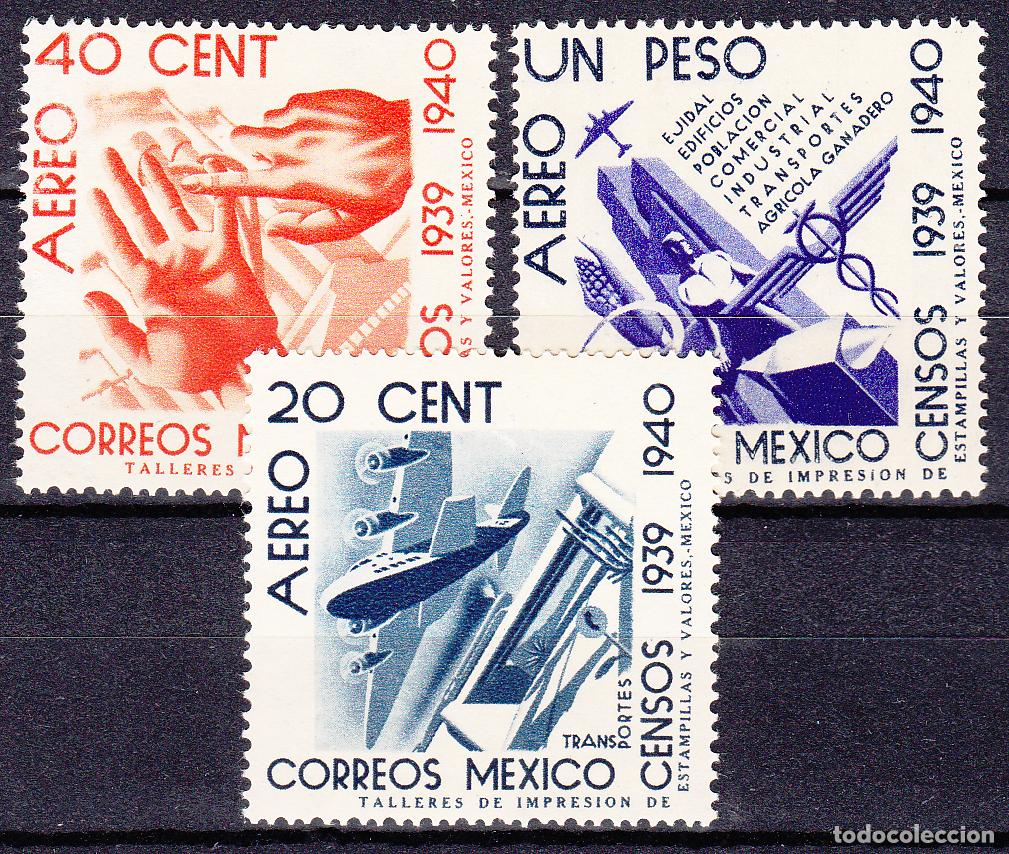 Briefmarken: Mexico Aereo Yvert 93/95 ** Mnh Avi&oacute;n