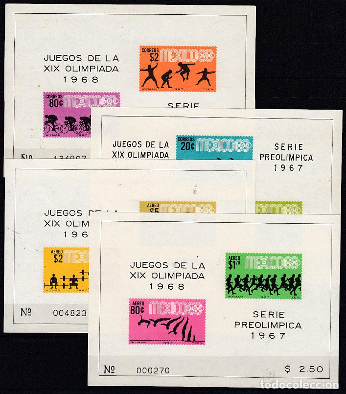 Briefmarken: Mexico - Hojas Yvert 7/10 ** Mnh Deportes