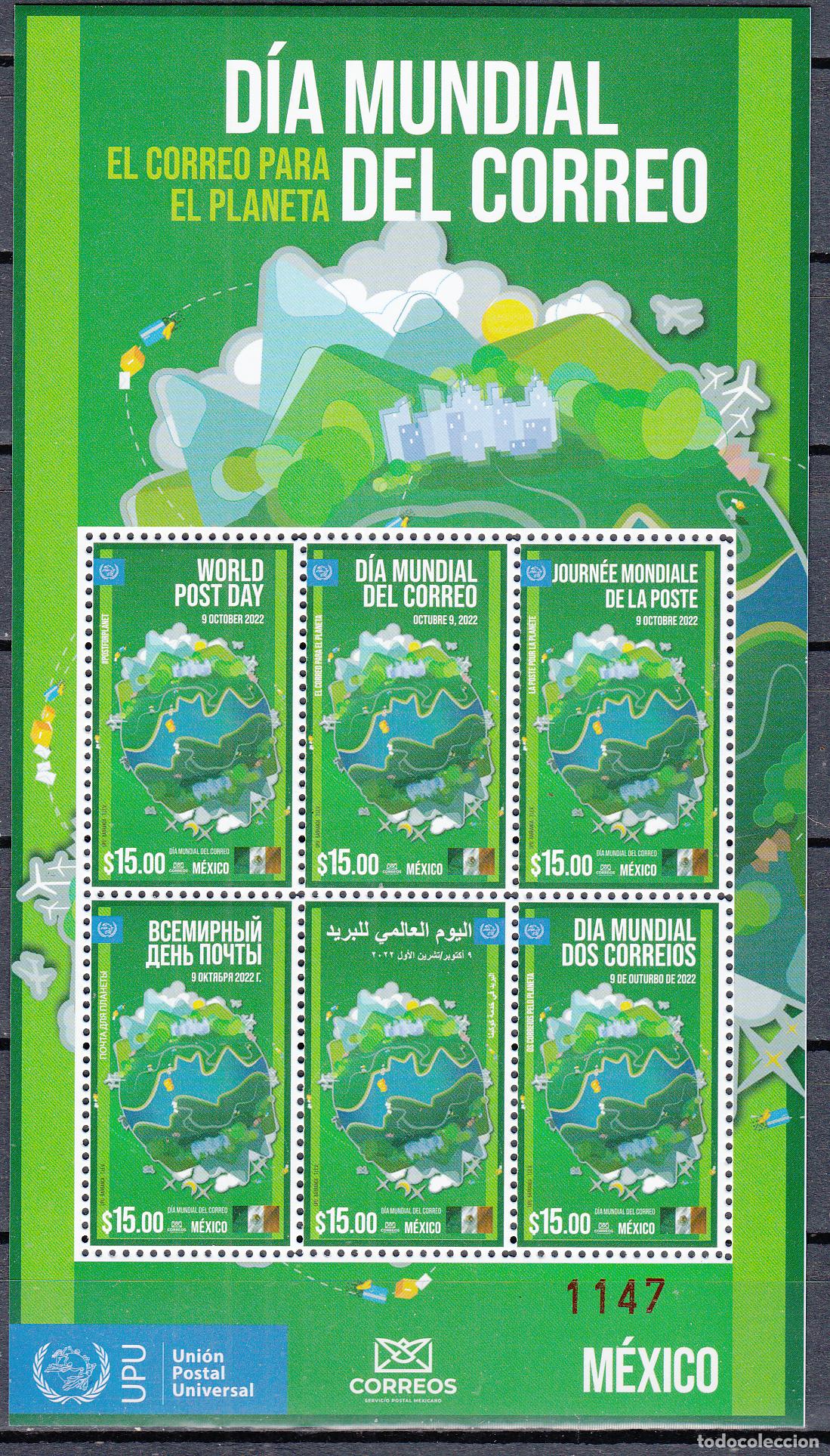 Briefmarken: Mexico Hojas Yvert 95 ** Mnh Dia del Correo