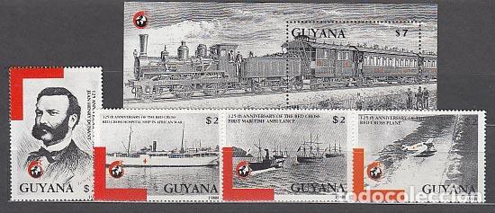 Briefmarken: Guayana Britanica - Correo Yvert 2073/6+H.23 ** Mnh Cruz Roja