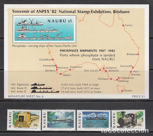 Sellos: Nauru - Correo Yvert 251/4+H 6 ** Mnh Barcos