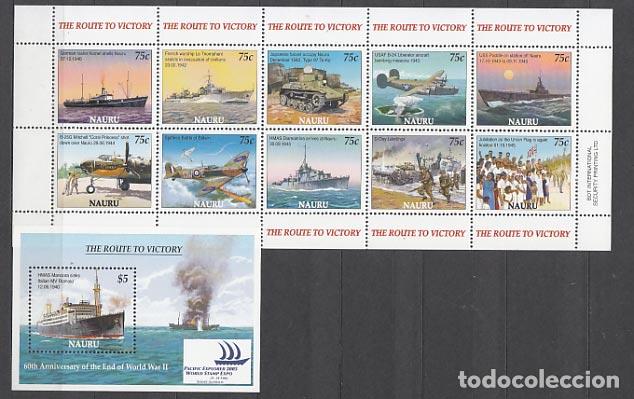 Sellos: Nauru - Correo Yvert 532/41+H 35 ** Mnh Aviones. Barcos